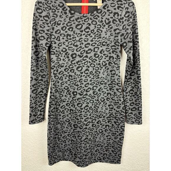 Banana Republic Leopard Womens Dress Size 4P Black Gray Career Cheetah Work - Picture 5 of 7